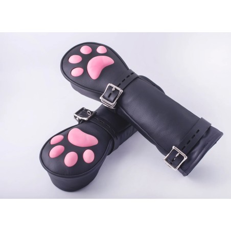 G8DBOY Long Puppy Play gloves with cat silicone claws