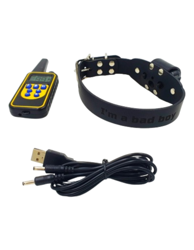 Electric Leather Collar with Spikes – Remote...