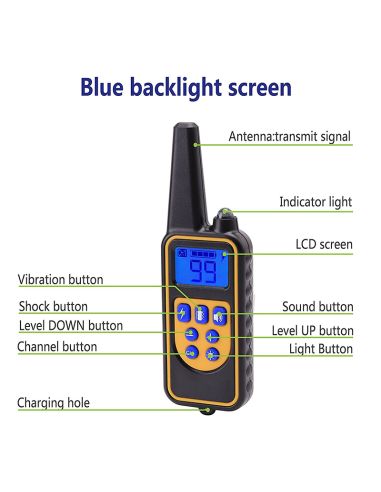 Electric training collar for a dog with a range...