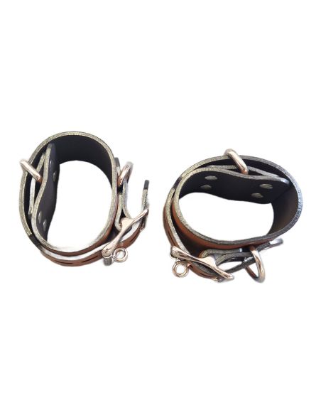 Leather set of clamps - handcuffs
