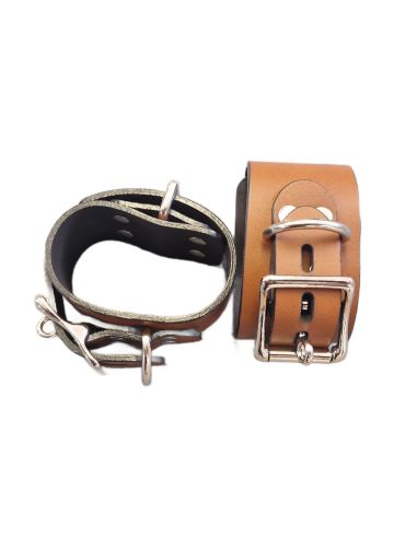 Leather set of clamps - handcuffs
