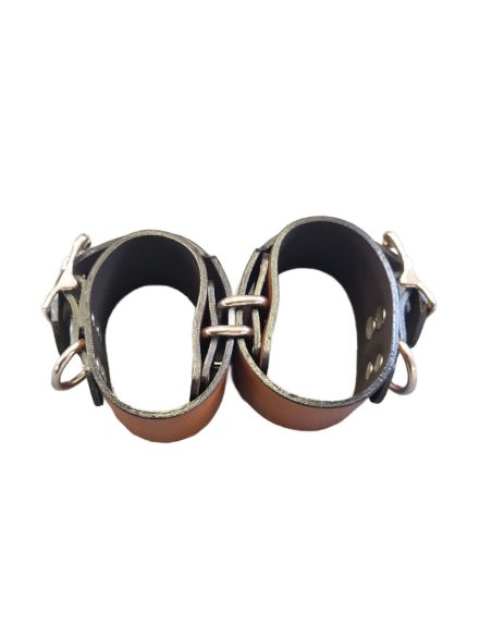 Leather set of clamps - handcuffs